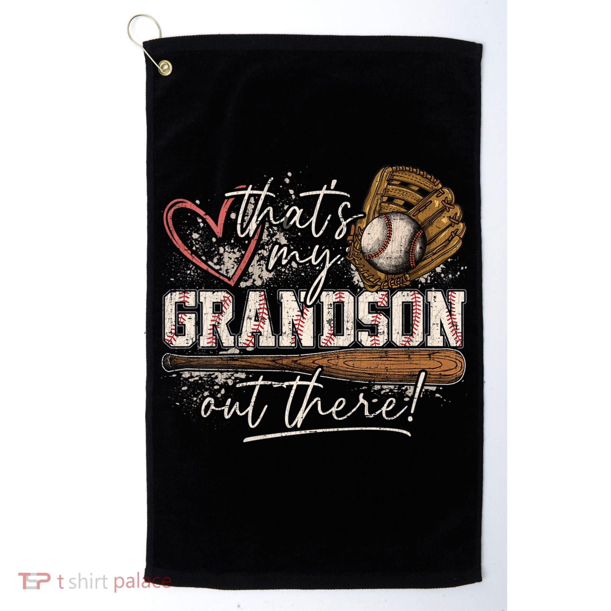 Thats My Grandson Out There Baseball Grandma Golf Towel