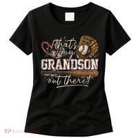 Thats My Grandson Out There Baseball Grandma Women's T-Shirt thumb 0