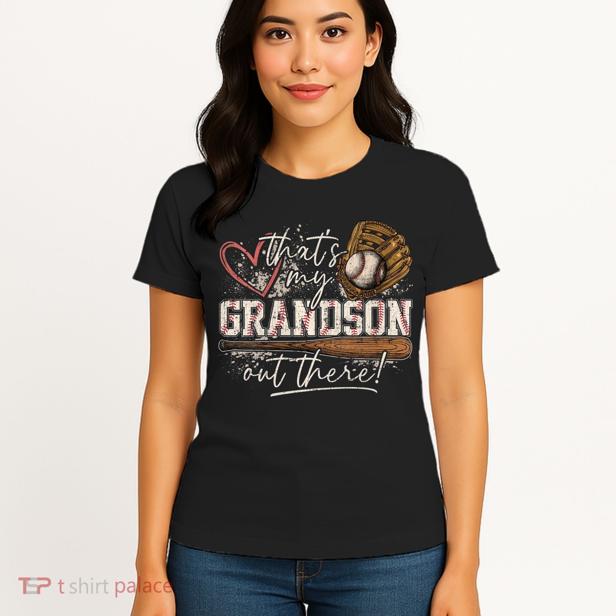 Thats My Grandson Out There Baseball Grandma Women's T-Shirt