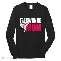 Taekwondo Mom Gift Idea Wo Tae Cool Taekwondo Uniform Long Sleeve Shirt thumb 0