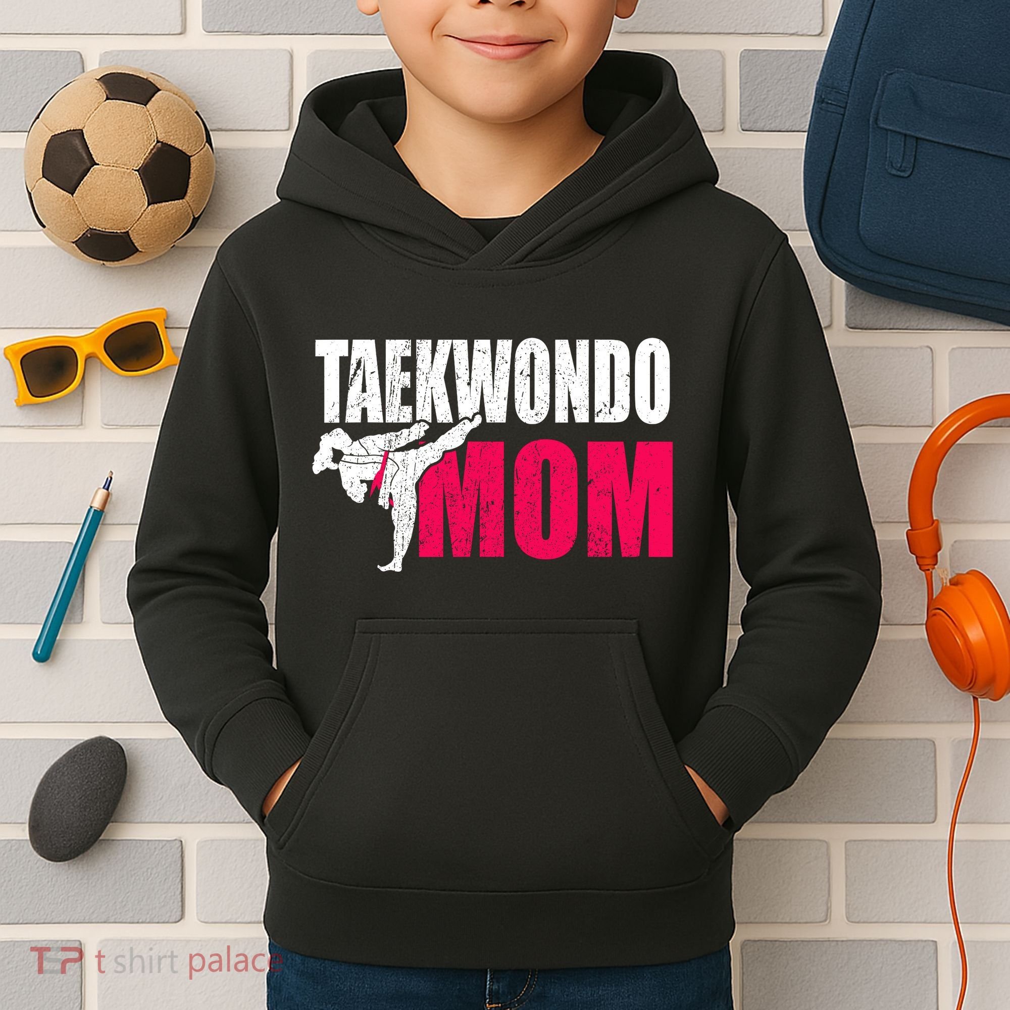 Taekwondo Mom Gift Idea Wo Tae Cool Taekwondo Uniform Kids Hoodie