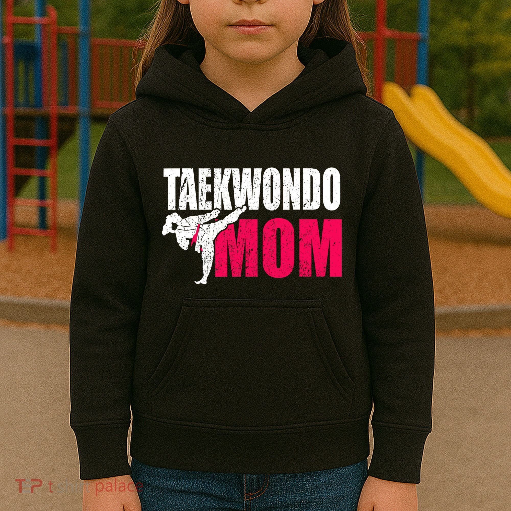 Taekwondo Mom Gift Idea Wo Tae Cool Taekwondo Uniform Kids Hoodie