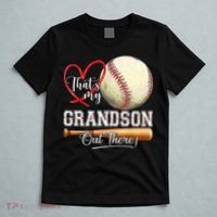 ThatS My Grandson Out There Baseball Grandma MotherS Day T-Shirt thumb 5