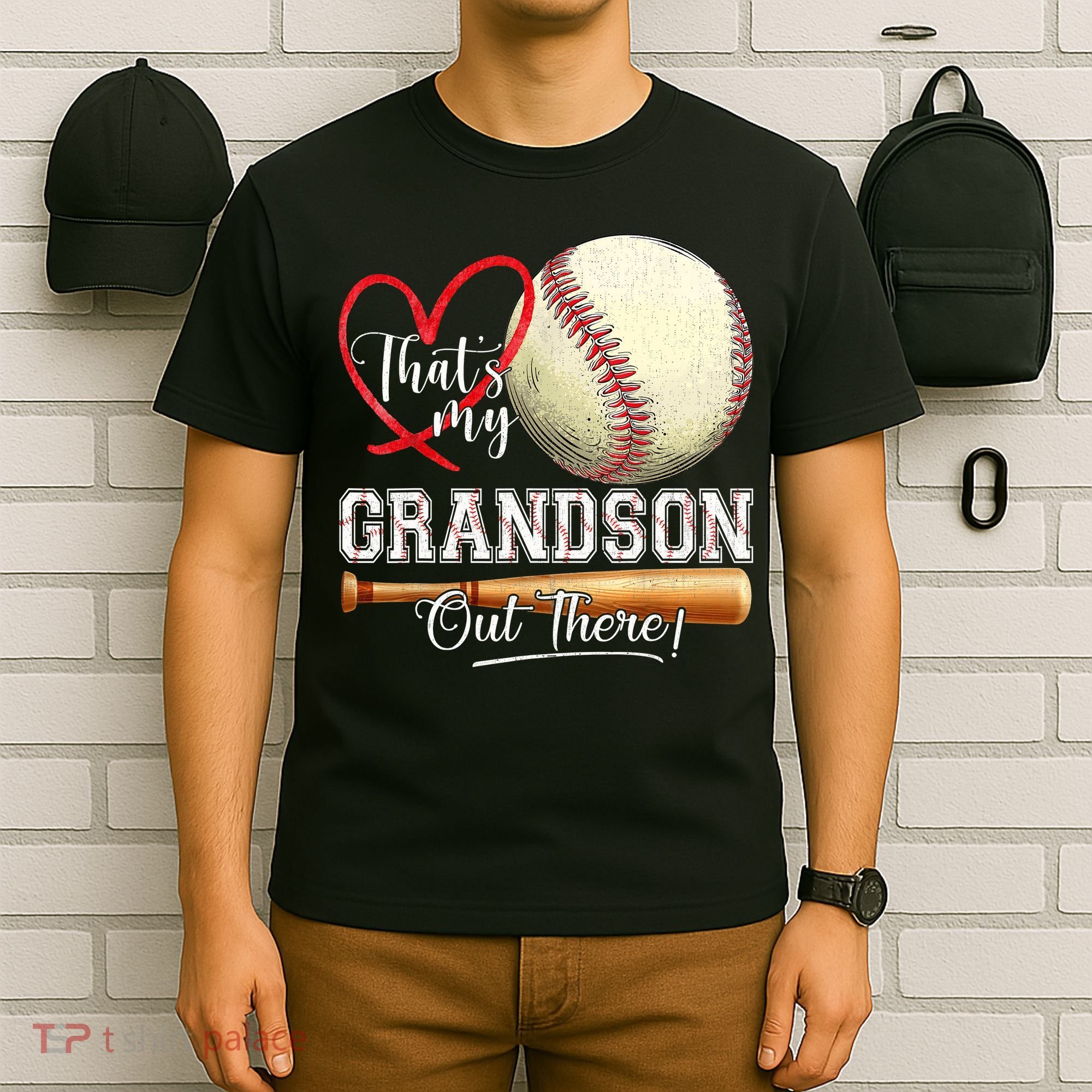 ThatS My Grandson Out There Baseball Grandma MotherS Day T-Shirt