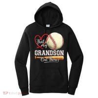 ThatS My Grandson Out There Baseball Grandma MotherS Day Women's Hoodie thumb 0