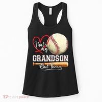 ThatS My Grandson Out There Baseball Grandma MotherS Day Women's Tank Top thumb 0
