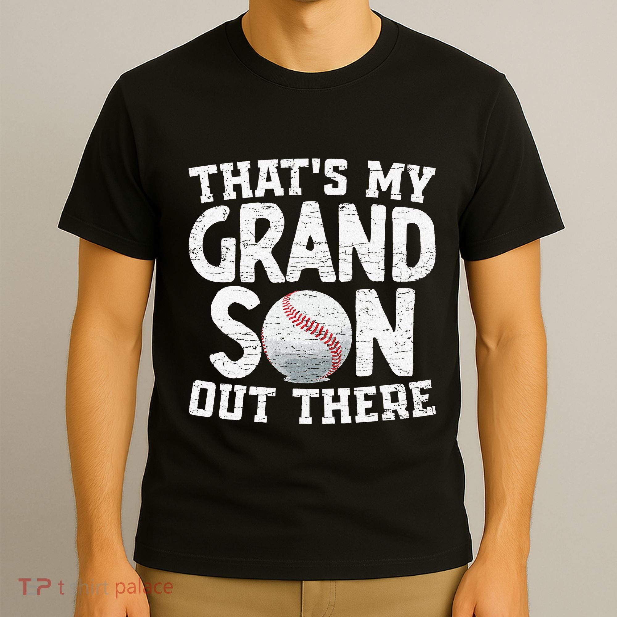 Thats My Grandson Out There Baseball Grandpa Grandma T-Shirt