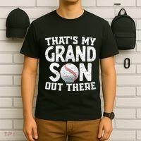 Thats My Grandson Out There Baseball Grandpa Grandma T-Shirt thumb 6