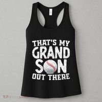 Thats My Grandson Out There Baseball Grandpa Grandma Women's Tank Top thumb 3
