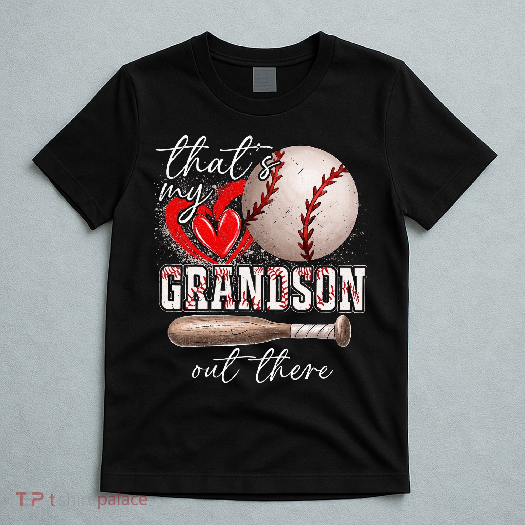 ThatS My Grandson Out There Gifts Women Baseball Grandma T-Shirt