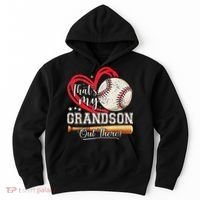 That's My Grandson Out There Baseball Grandma Mother's Day Hoodie thumb 0