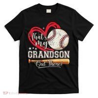 That's My Grandson Out There Baseball Grandma Mother's Day T-Shirt thumb 0