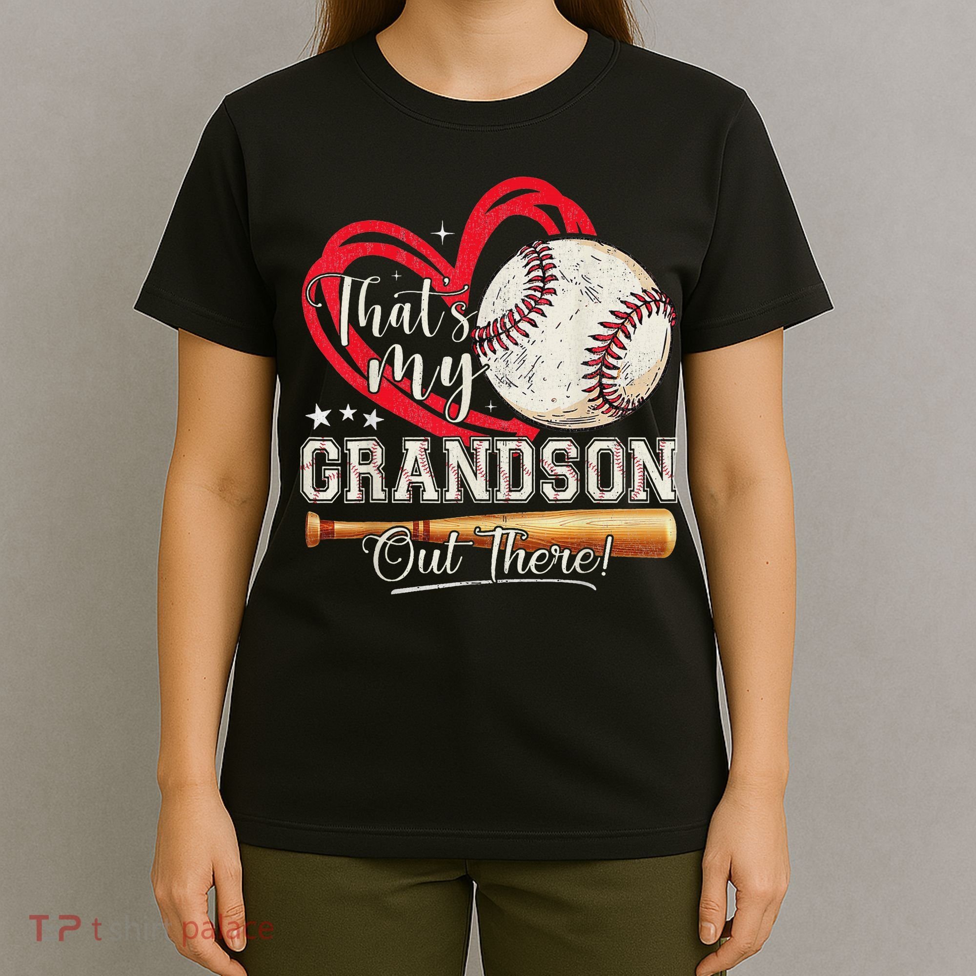 That's My Grandson Out There Baseball Grandma Mother's Day T-Shirt