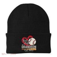 That's My Grandson Out There Baseball Grandma Mother's Day Beanie thumb 0