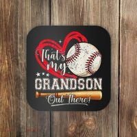 That's My Grandson Out There Baseball Grandma Mother's Day Coaster thumb 0