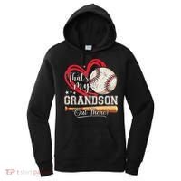 That's My Grandson Out There Baseball Grandma Mother's Day Women's Hoodie thumb 0