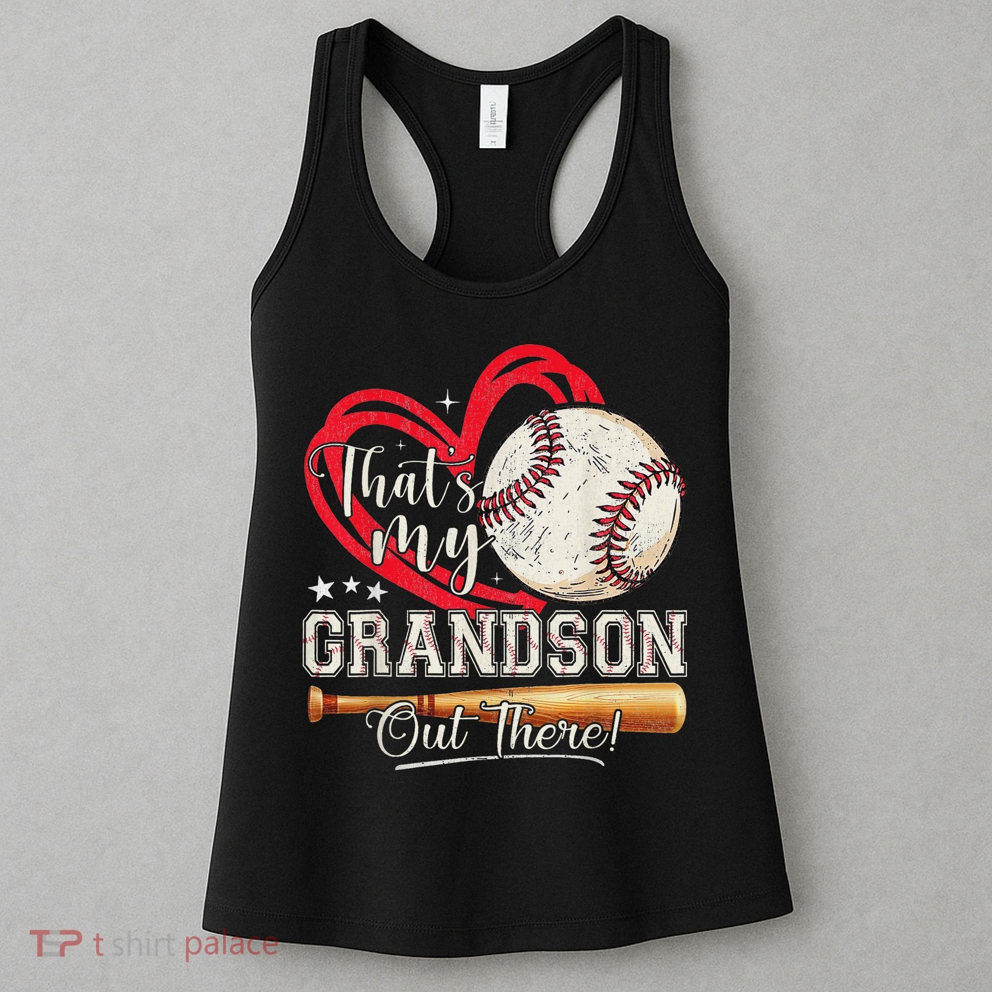That's My Grandson Out There Baseball Grandma Mother's Day Women's Tank Top