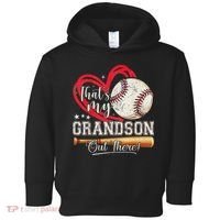 That's My Grandson Out There Baseball Grandma Mother's Day Toddler Hoodie thumb 0