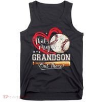 That's My Grandson Out There Baseball Grandma Mother's Day Tank Top thumb 0
