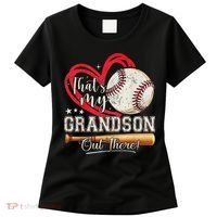 That's My Grandson Out There Baseball Grandma Mother's Day Women's T-Shirt thumb 0
