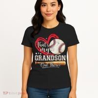 That's My Grandson Out There Baseball Grandma Mother's Day Women's T-Shirt thumb 4