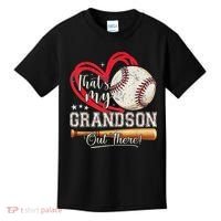 That's My Grandson Out There Baseball Grandma Mother's Day Kids T-Shirt thumb 0