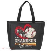 That's My Grandson Out There Baseball Grandma Mother's Day Tote Bag thumb 0