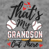 ThatS My Grandson Out There Baseball Grandma MotherS Day Toddler Hoodie thumb 2