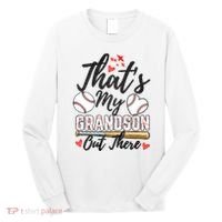 ThatS My Grandson Out There Baseball Grandma MotherS Day Long Sleeve Shirt thumb 0