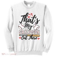 ThatS My Grandson Out There Baseball Grandma MotherS Day Sweatshirt thumb 0