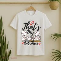ThatS My Grandson Out There Baseball Grandma MotherS Day T-Shirt thumb 2
