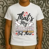 ThatS My Grandson Out There Baseball Grandma MotherS Day T-Shirt thumb 3
