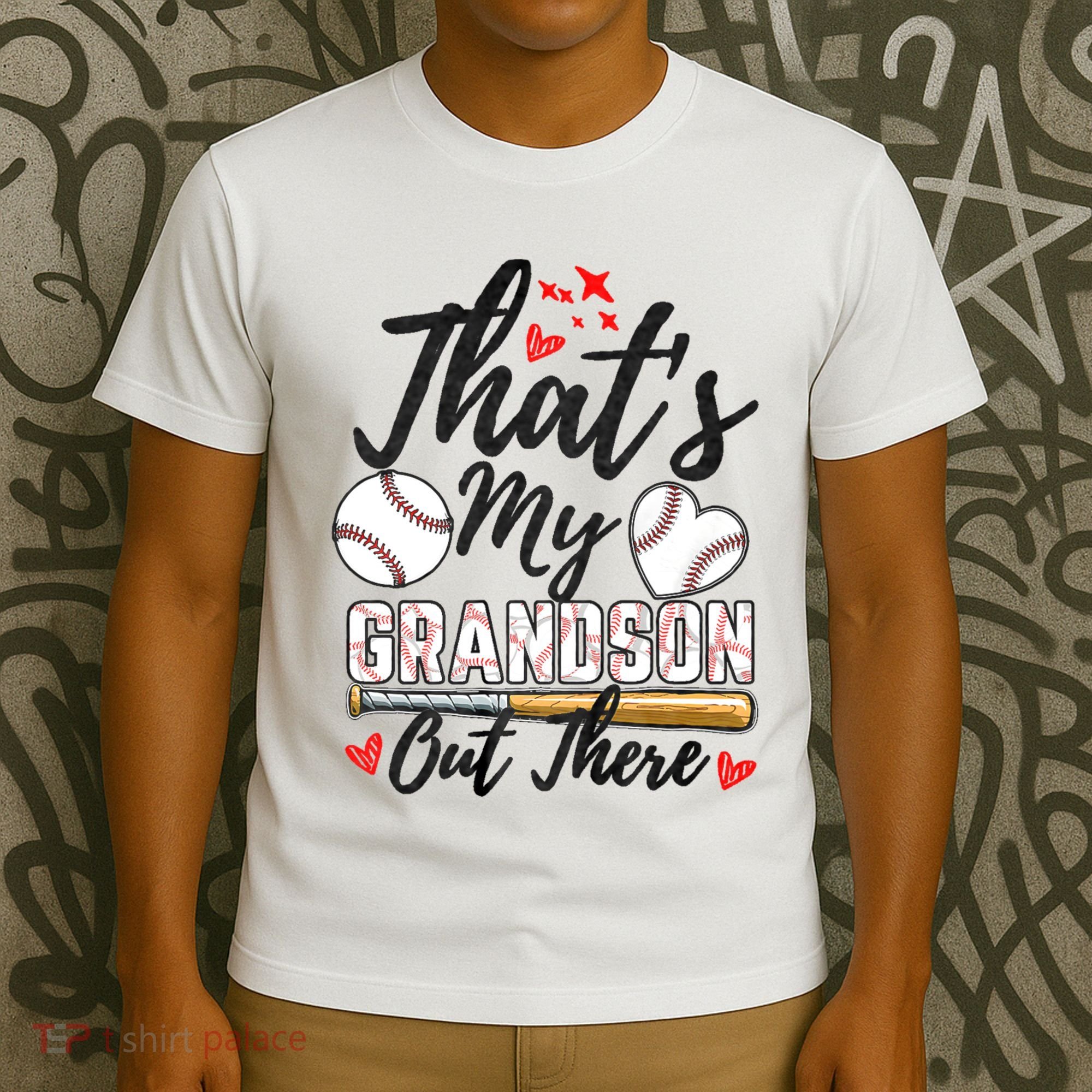 ThatS My Grandson Out There Baseball Grandma MotherS Day T-Shirt