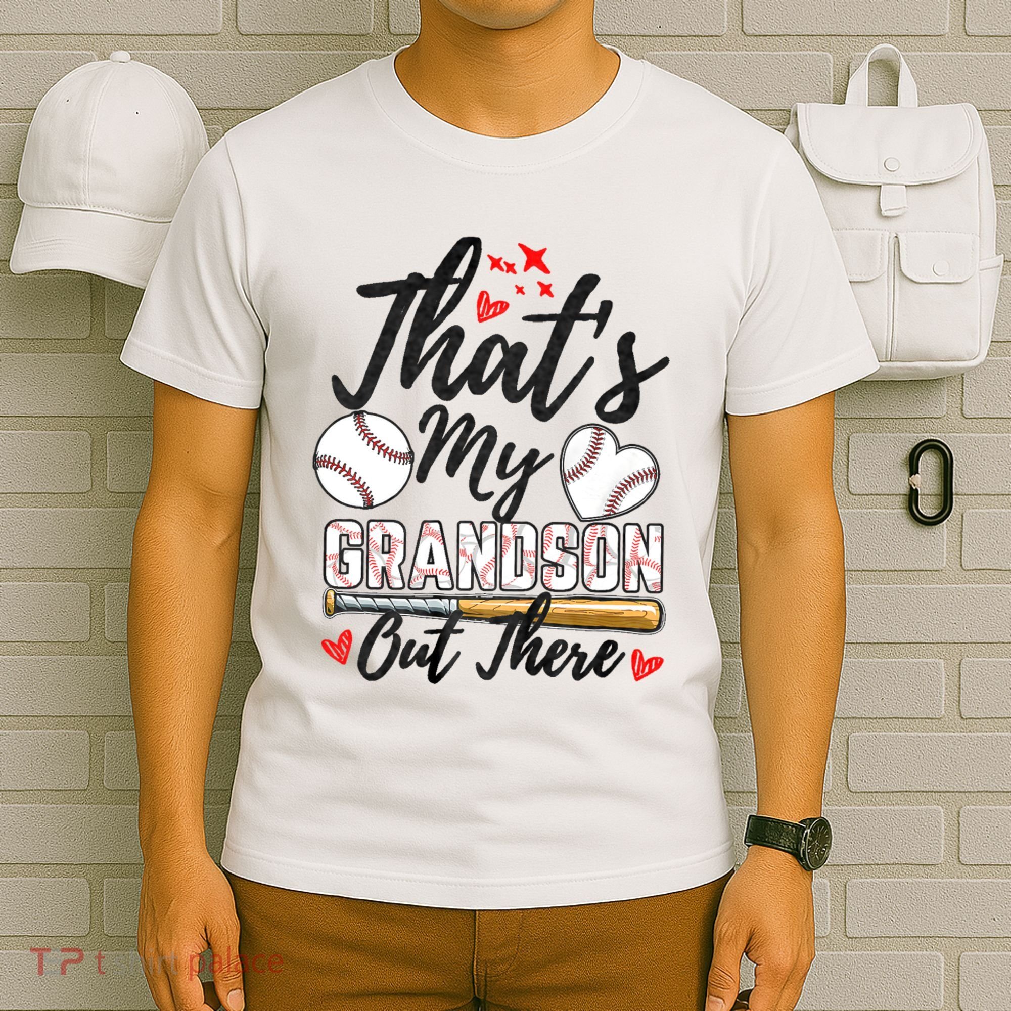 ThatS My Grandson Out There Baseball Grandma MotherS Day T-Shirt