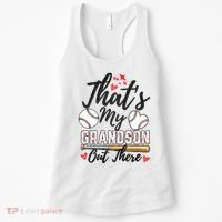 ThatS My Grandson Out There Baseball Grandma MotherS Day Women's Tank Top thumb 0