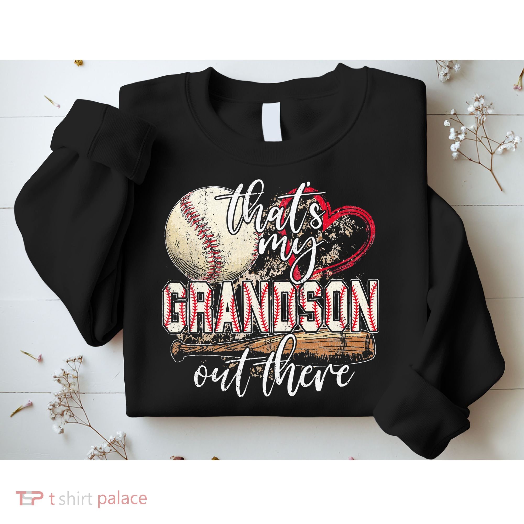 Thats My Grandson Out There Baseball Grandma Mothers Day Sweatshirt