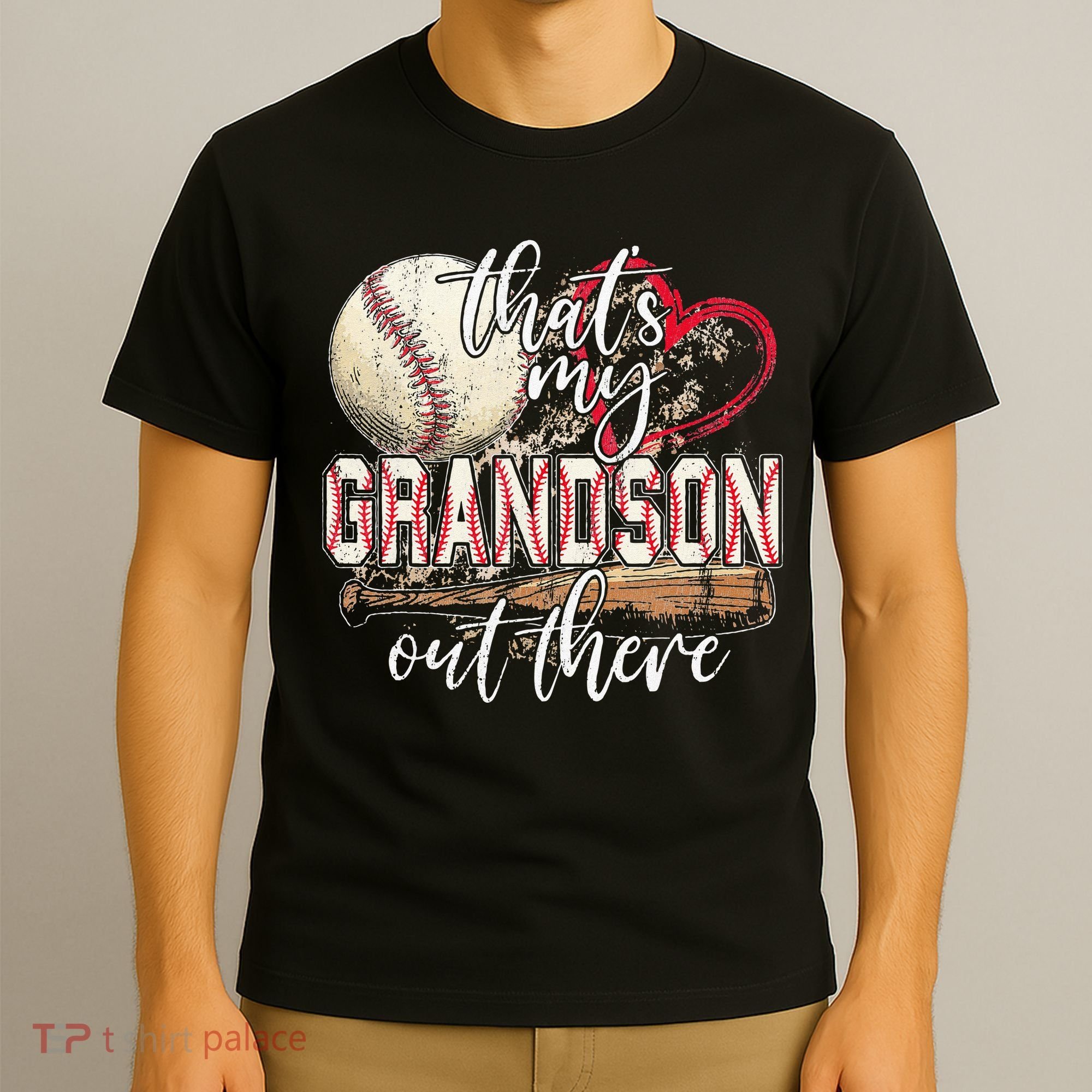 Thats My Grandson Out There Baseball Grandma Mothers Day T-Shirt