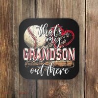 Thats My Grandson Out There Baseball Grandma Mothers Day Coaster thumb 0
