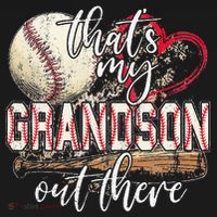 Thats My Grandson Out There Baseball Grandma Mothers Day Women's Hoodie thumb 2