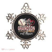 Thats My Grandson Out There Baseball Grandma Mothers Day Ornament thumb 0