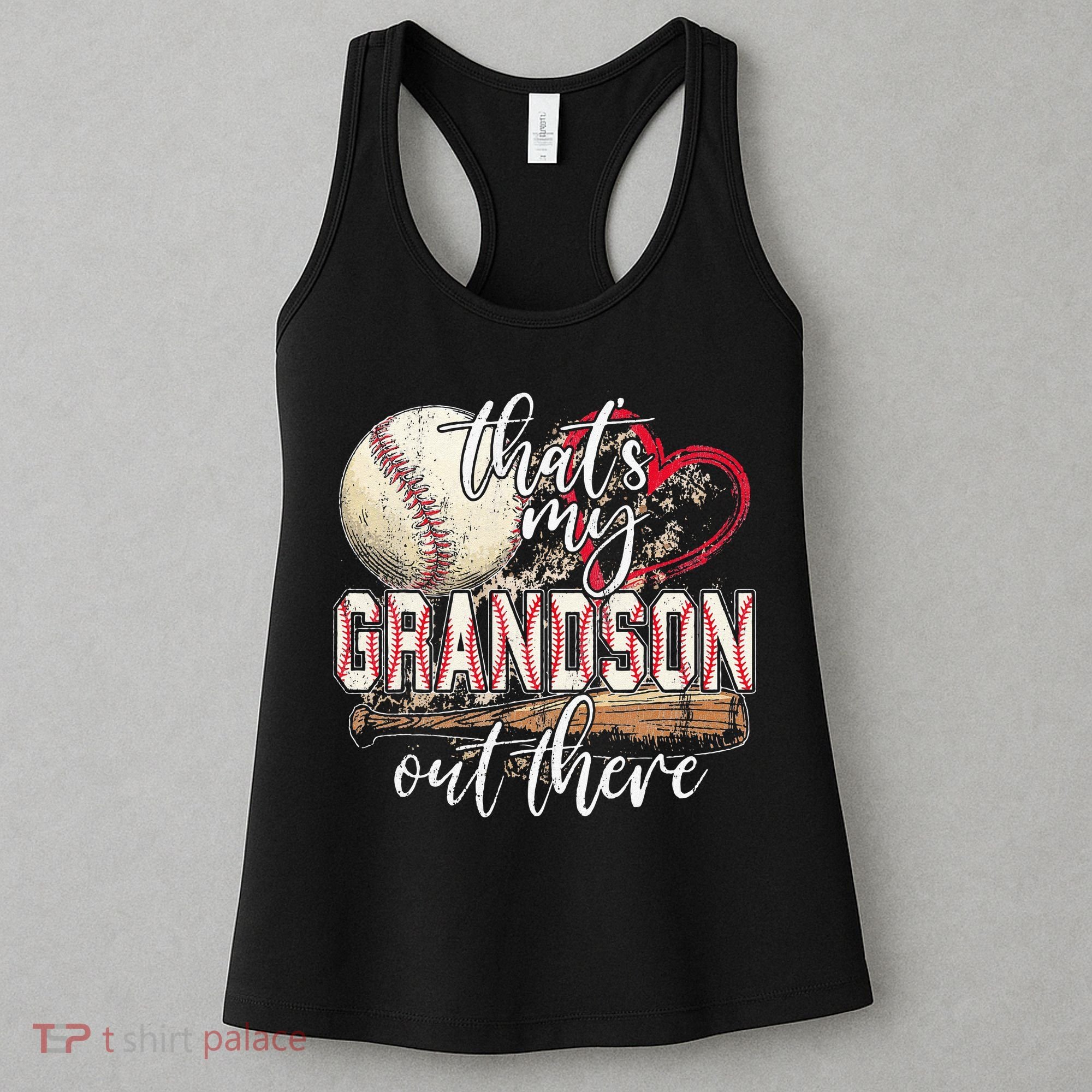 Thats My Grandson Out There Baseball Grandma Mothers Day Women's Tank Top