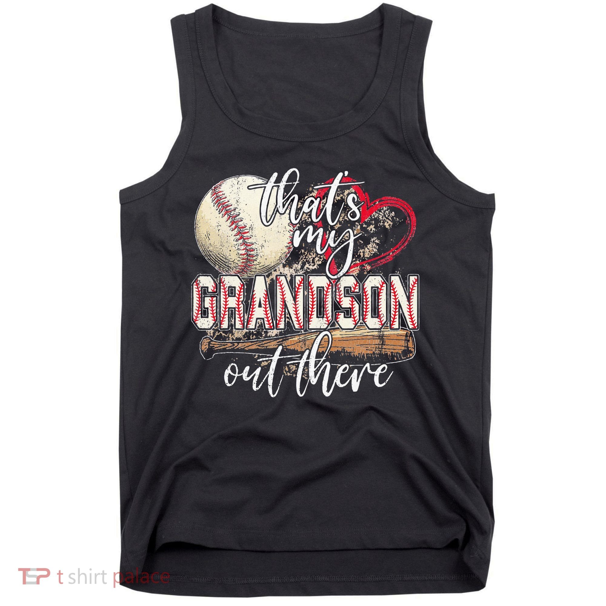 Thats My Grandson Out There Baseball Grandma Mothers Day Tank Top