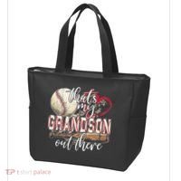 Thats My Grandson Out There Baseball Grandma Mothers Day Tote Bag thumb 3