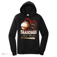 Thats My Grandson Out There Baseball Grandma Mothers Day Women's Hoodie thumb 0