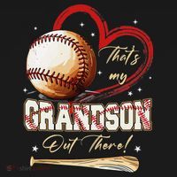Thats My Grandson Out There Baseball Grandma Mothers Day Women's Tank Top thumb 5