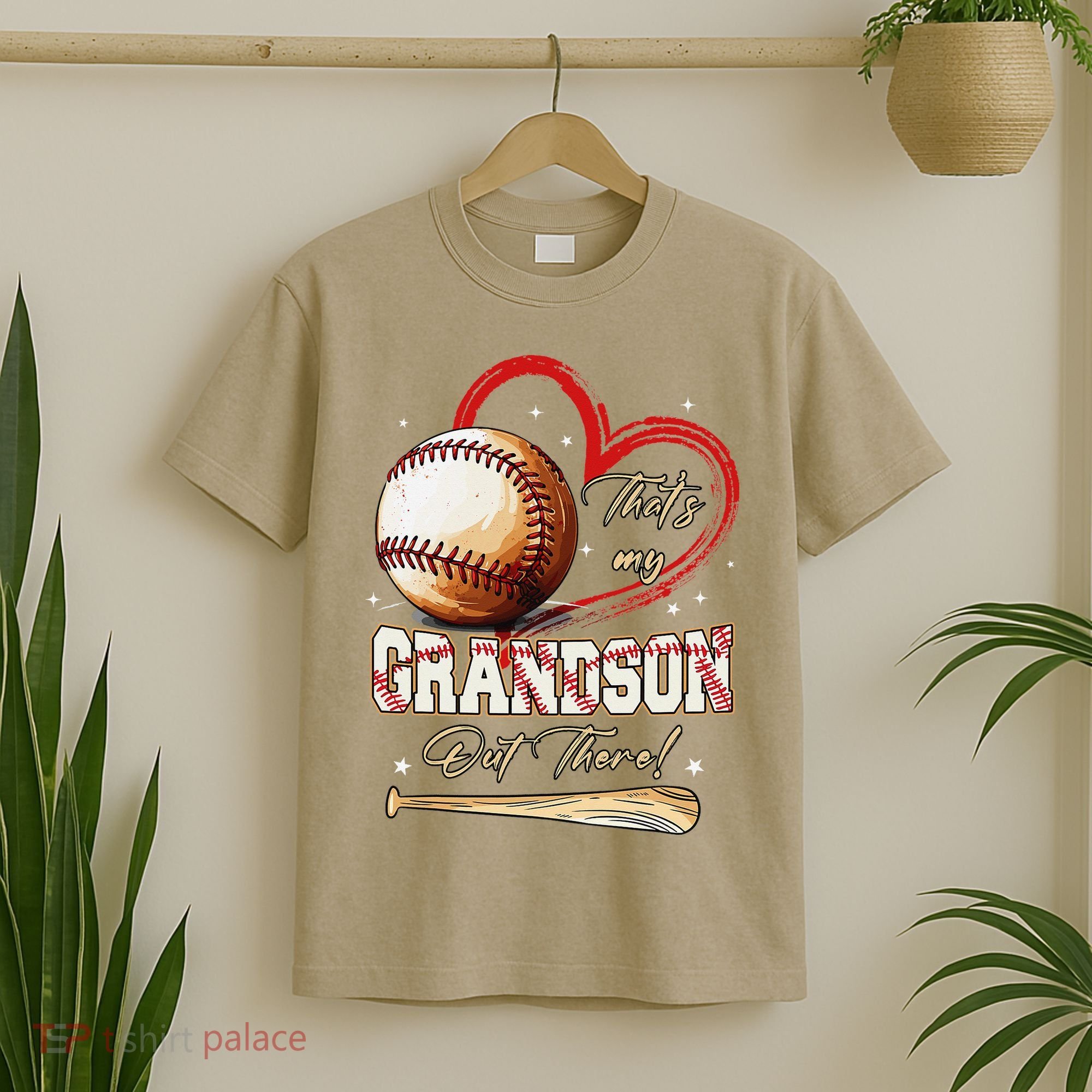 Thats My Grandson Out There Baseball Grandma Mothers Day T-Shirt