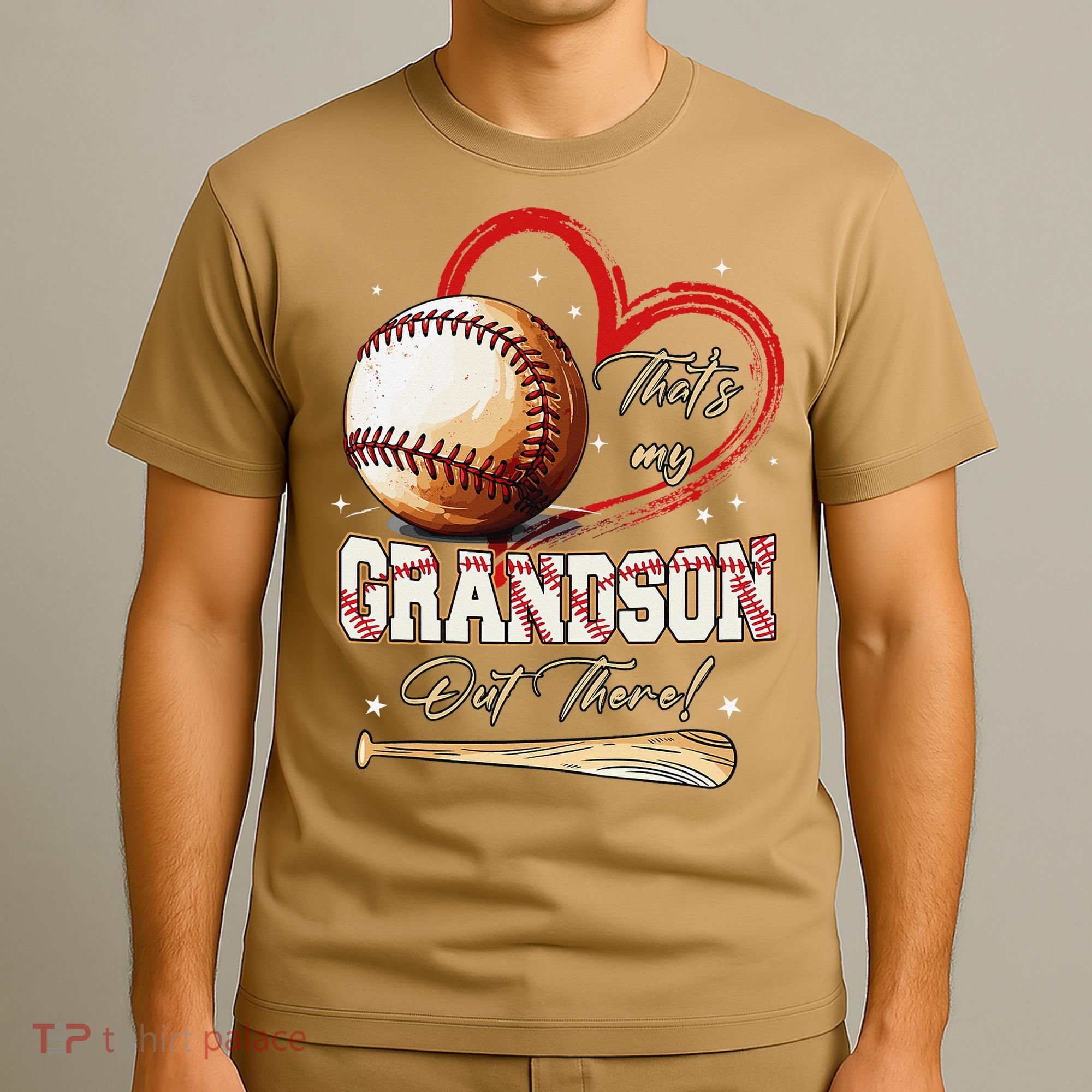 Thats My Grandson Out There Baseball Grandma Mothers Day T-Shirt