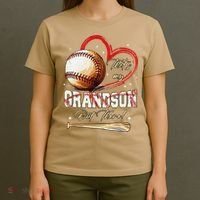 Thats My Grandson Out There Baseball Grandma Mothers Day T-Shirt thumb 4