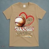 Thats My Grandson Out There Baseball Grandma Mothers Day T-Shirt thumb 5