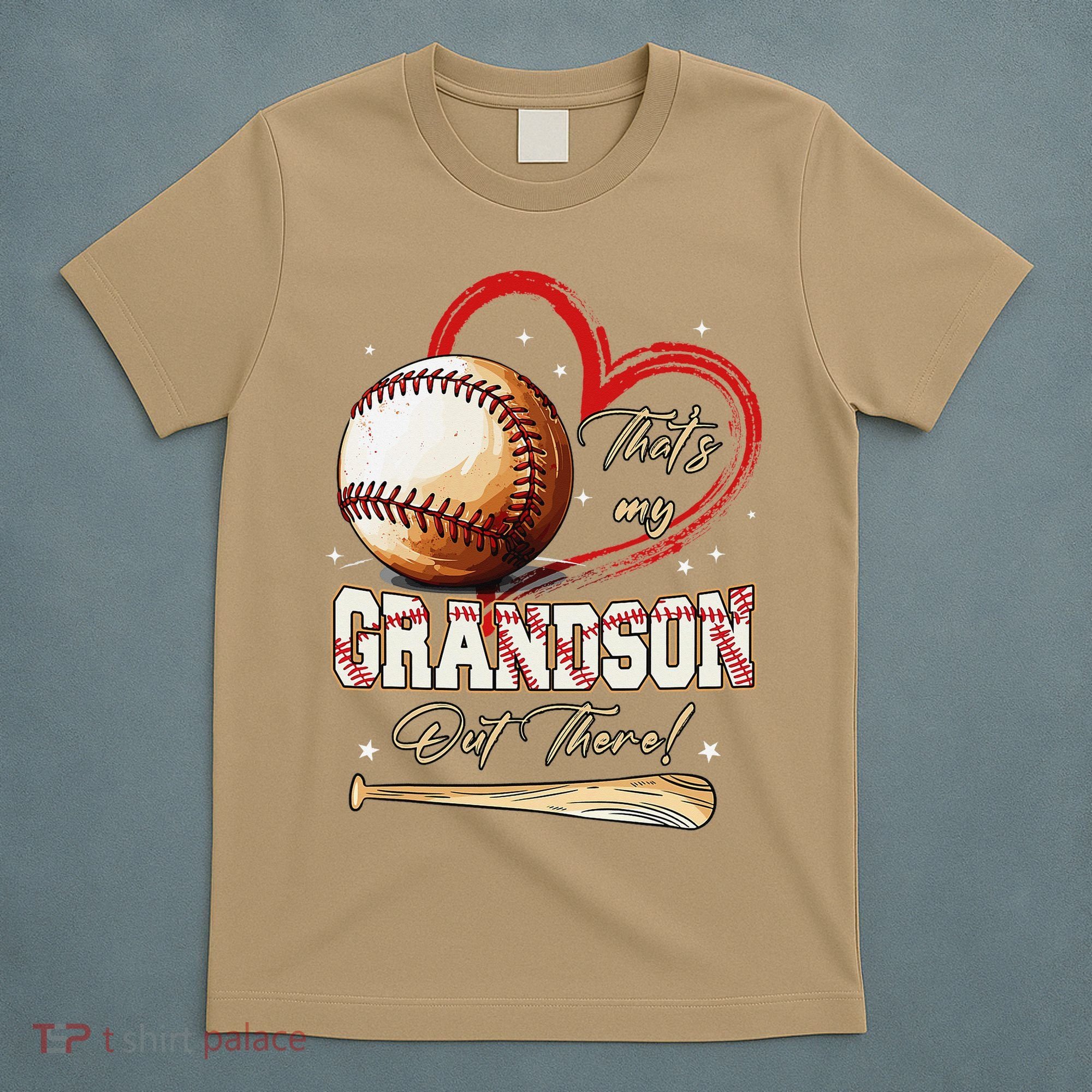 Thats My Grandson Out There Baseball Grandma Mothers Day T-Shirt